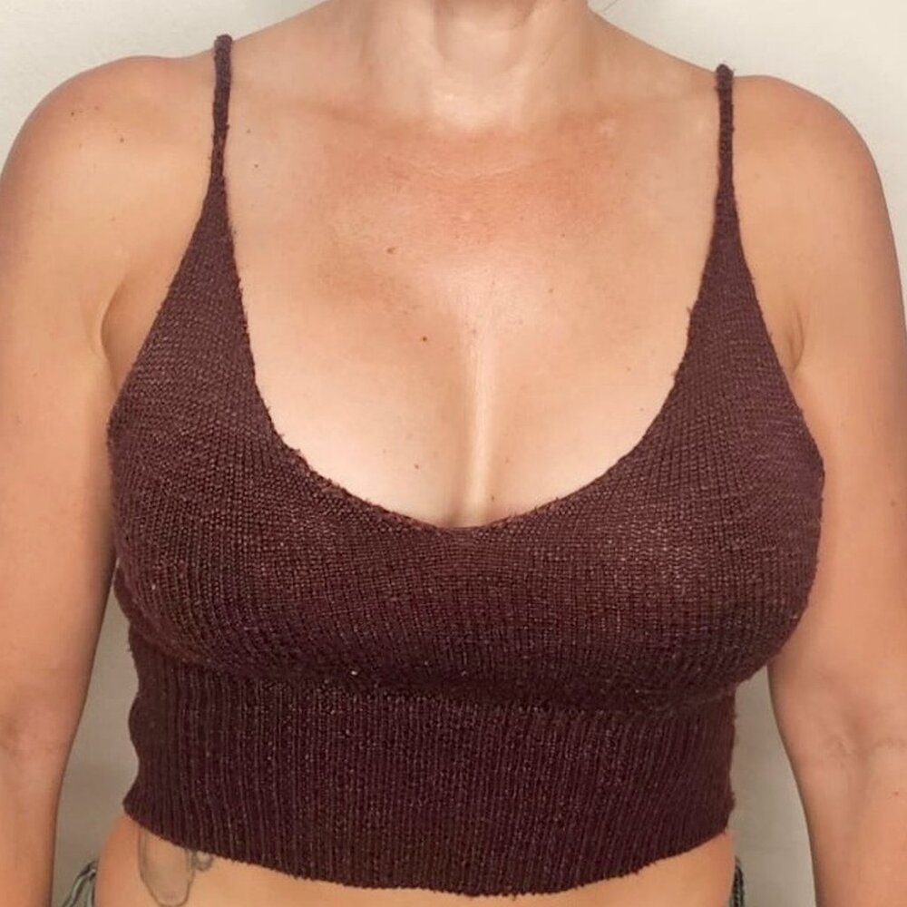 Burgundy Crop Top